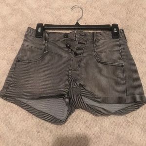 Button up lovesick striped shorts